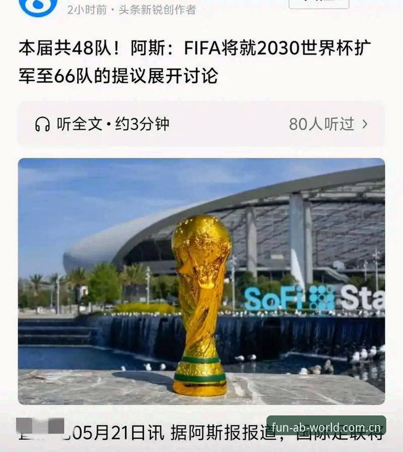 2030世界杯66队扩军计划全面评测：中国男足的“天降良机”与娱乐平台的观赛新体验